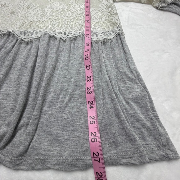 Venus Lace Boho Peplum Top Long Sleeve M Angelcore Fairy Dainty Cottagecore - Picture 9 of 12